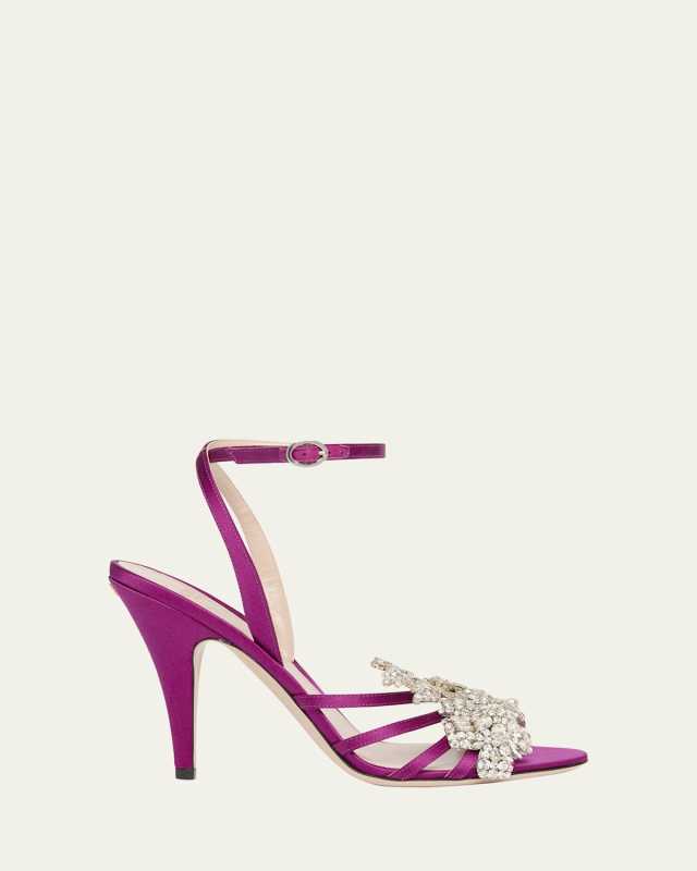 Ladycrush Strass Flower Ankle-Strap Sandals